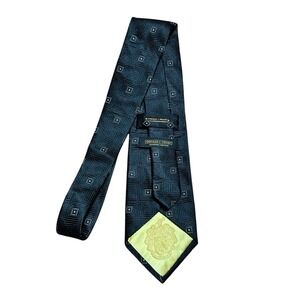 Donald J Trump Signature Collection Mens Silk Tie Woven Black Metallic Gold‎ 58"